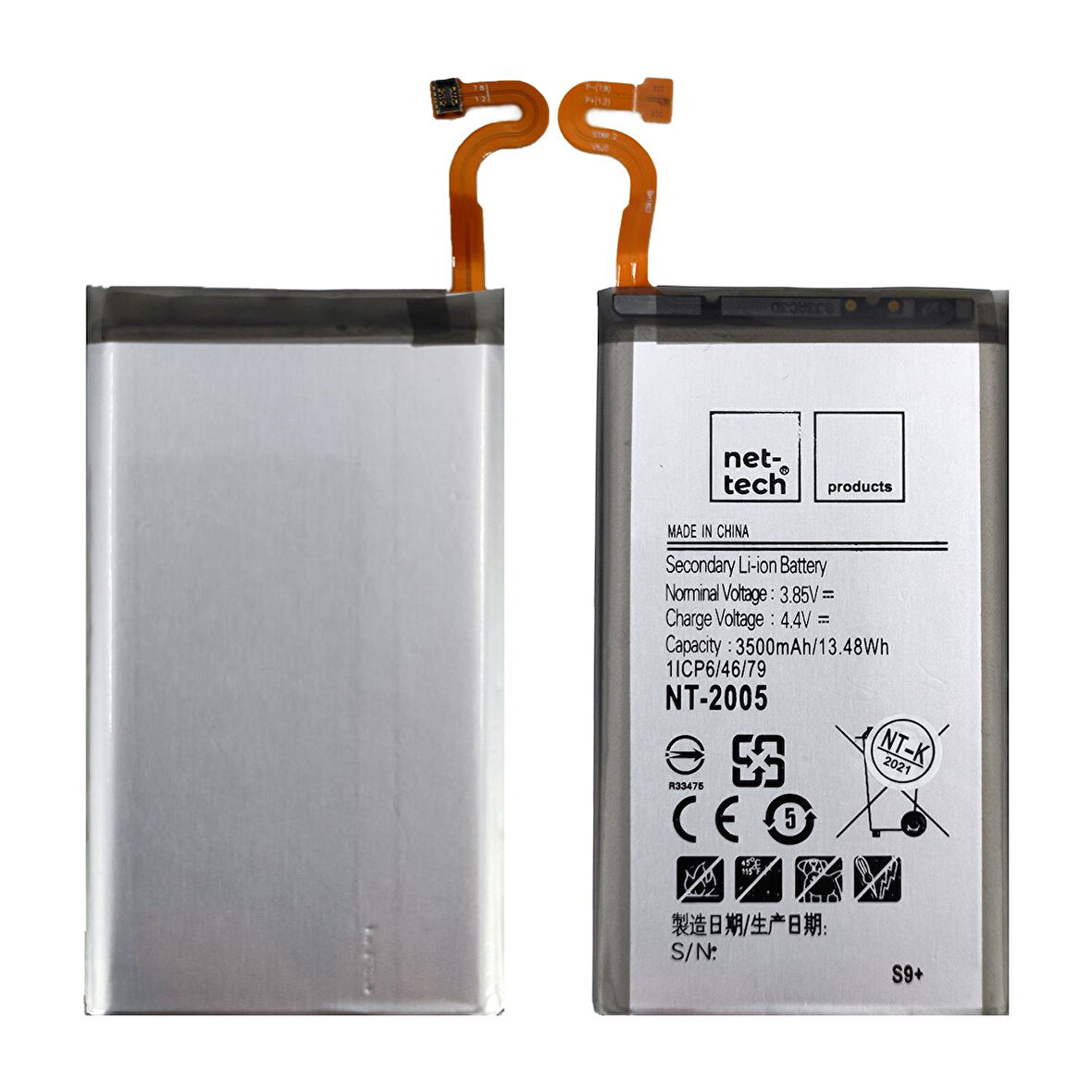 Teknonet Samsung Galaxy G965 S9 Plus Uyumlu Nettech 3500 MAh Batarya NT-85733