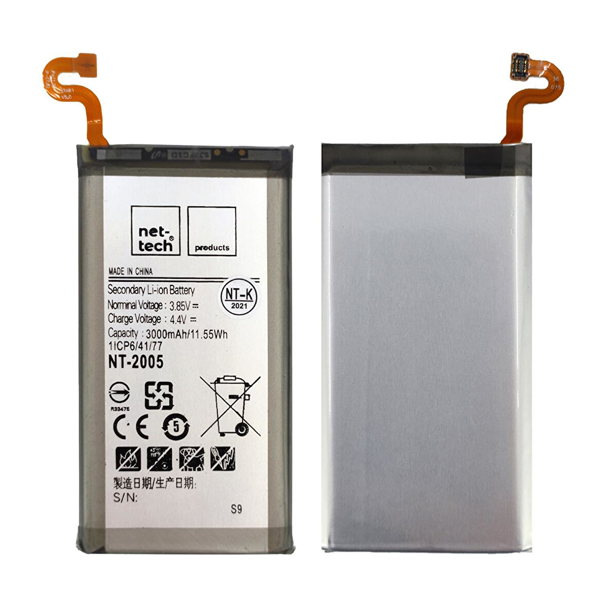 Teknonet Samsung Galaxy G960 S9 Uyumlu Nettech 3000 MAh Batarya NT-85732