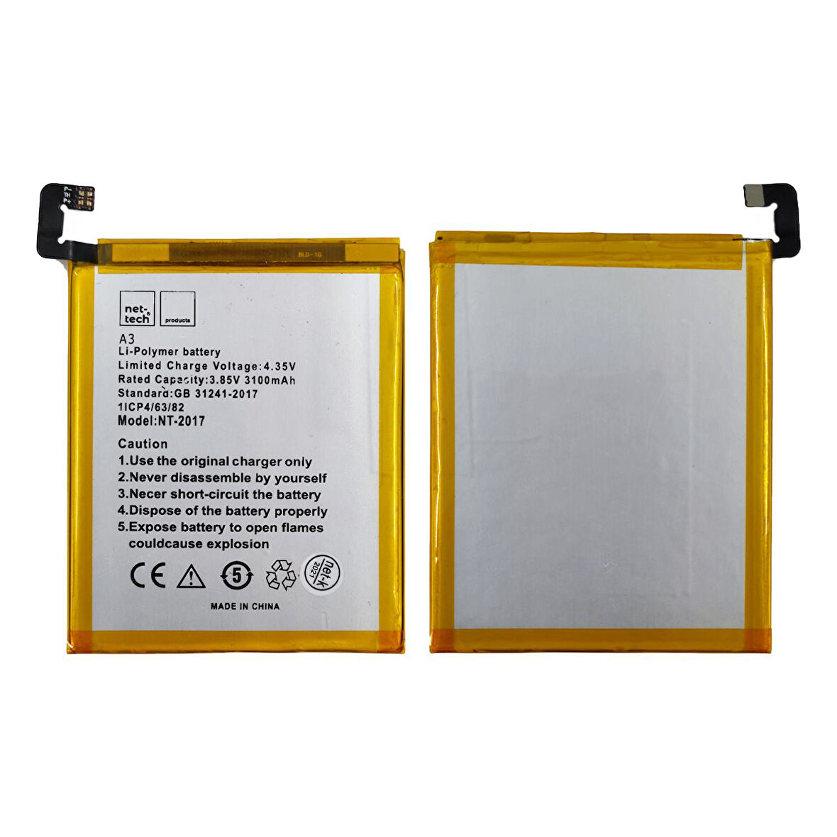 Teknonet Casper Via A3 Uyumlu Nettech 3100 MAh Batarya NT-85722