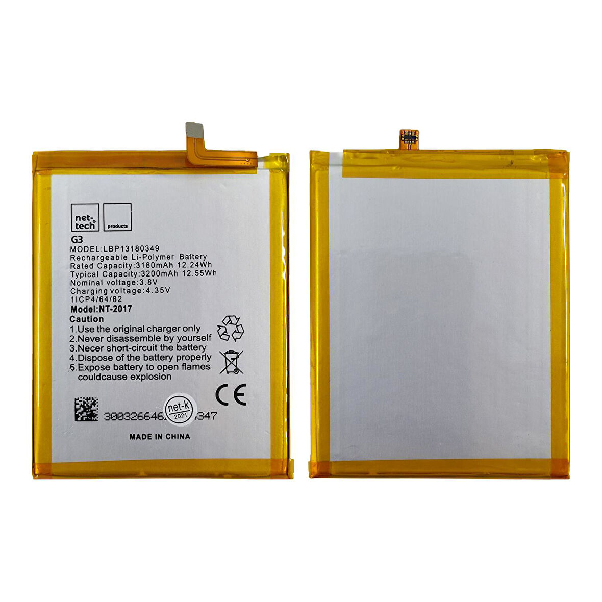 Teknonet Casper Via G3 Uyumlu Nettech 3200 MAh Batarya NT-85696