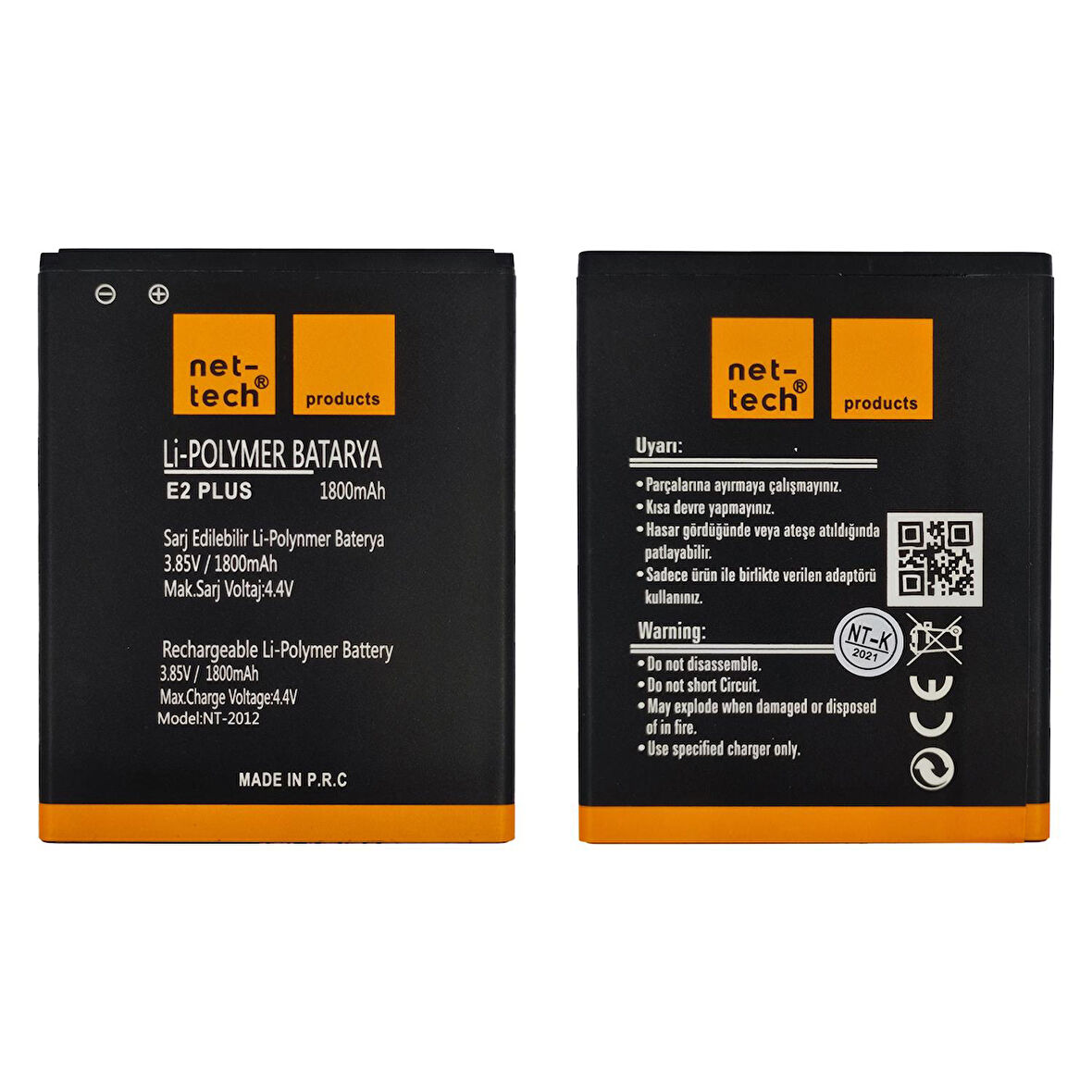 Teknonet Vestel Venüs E2 Plus Uyumlu Nettech NT-2012 1800 MAh Batarya NT-85694