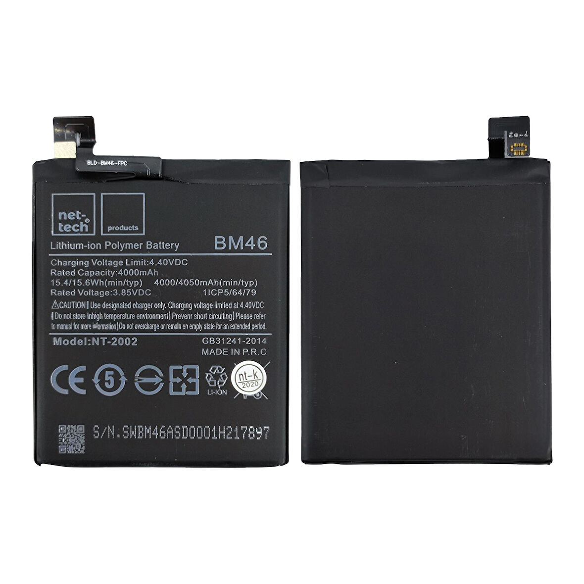 Teknonet Xiaomi Redmi Note 3 Uyumlu Nettech BM46 4000 MAh Batarya NT-82581