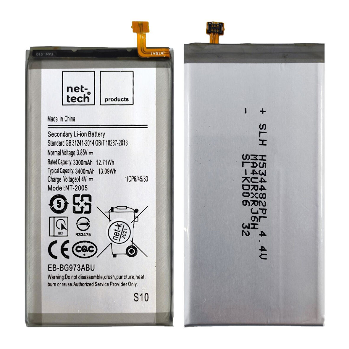 Teknonet Samsung Galaxy S10 Uyumlu Nettech 3300 MAh Batarya NT-82551