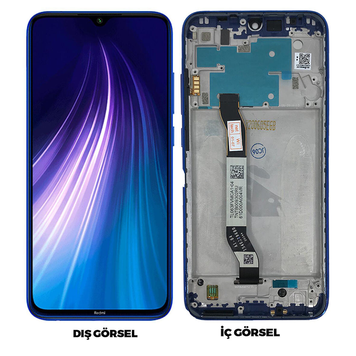 Teknonet Xiaomi Redmi Note 8 Uyumlu Org Lcd+Dokunmatik+Çıtalı NT-82549