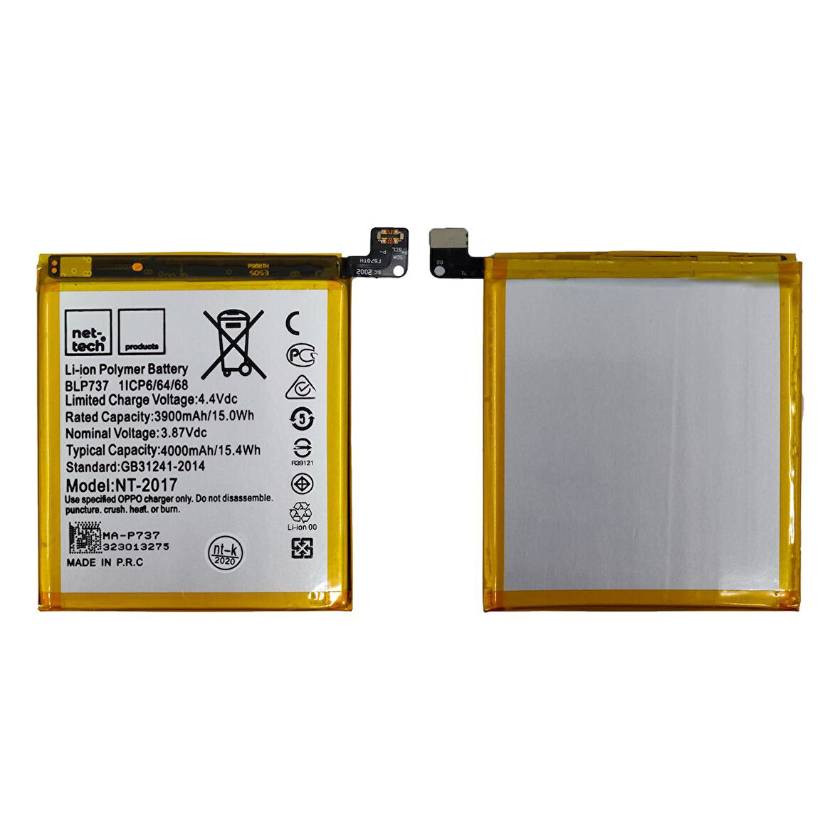 Teknonet Oppo Reno 2Z Uyumlu Nettech Batarya NT-82542