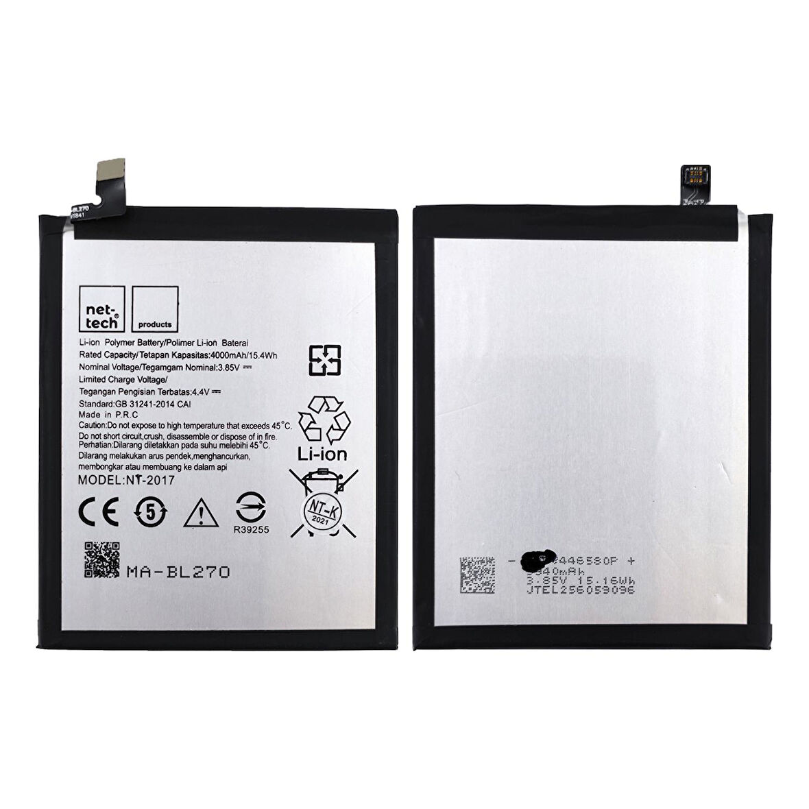 Teknonet Lenovo K6 Note Uyumlu Nettech 4000 MAh Batarya NT-82537