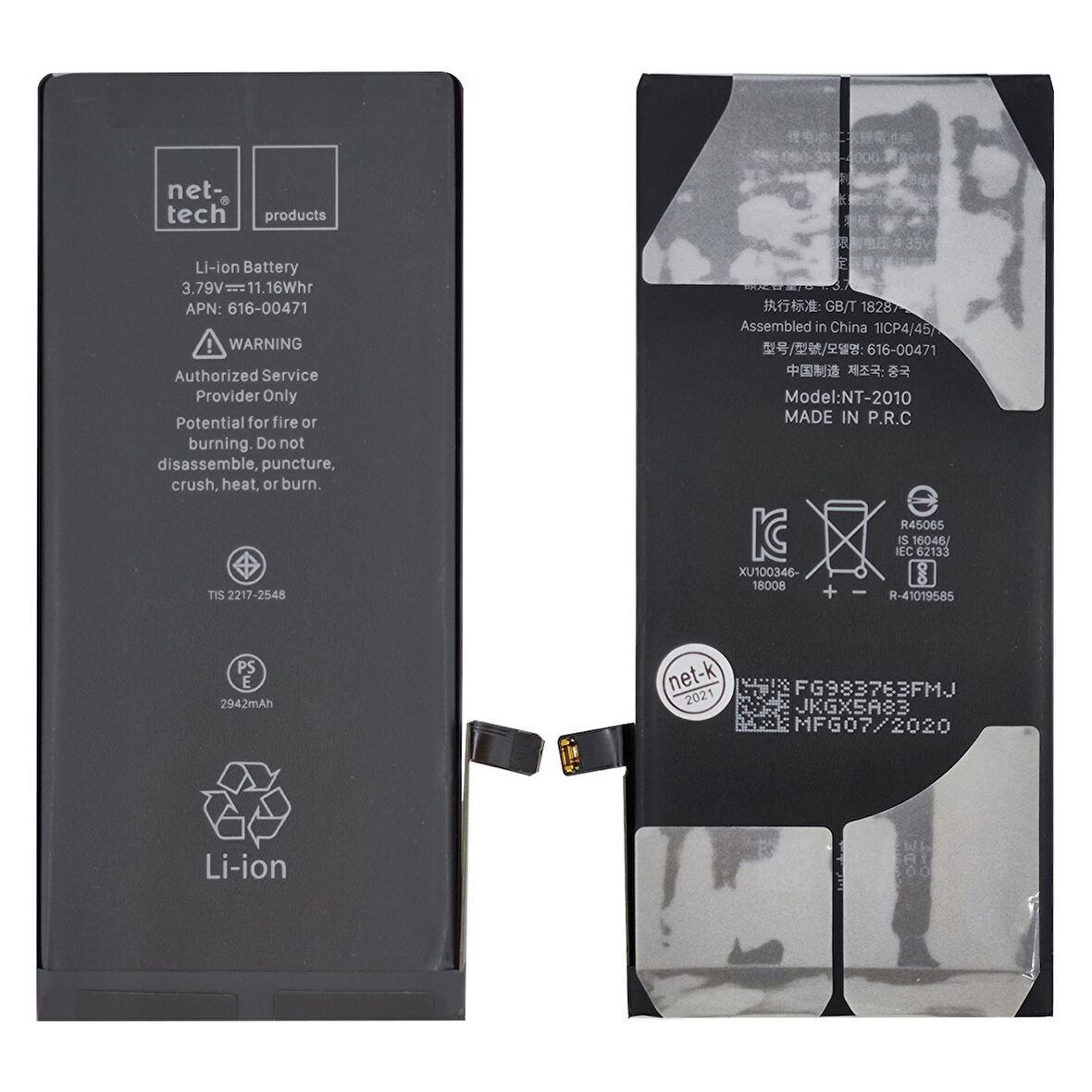 Teknonet Apple iPhone XR Uyumlu Nettech 3330 mAh Batarya NT-82532