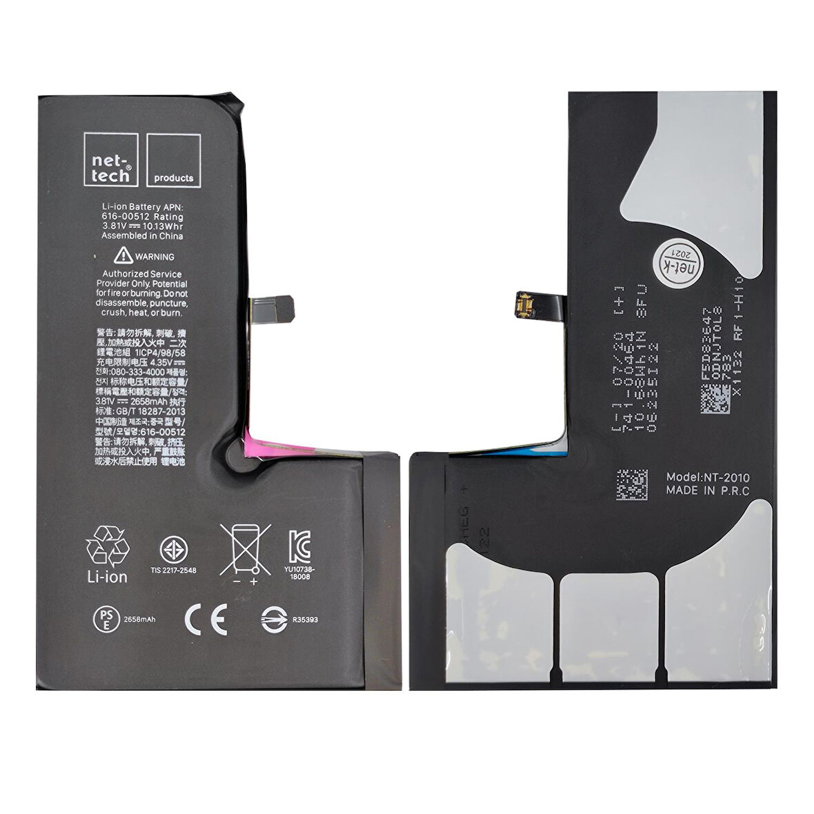Teknonet Apple iPhone XS Uyumlu Nettech NT-2010 2960 mAh Batarya NT-82531