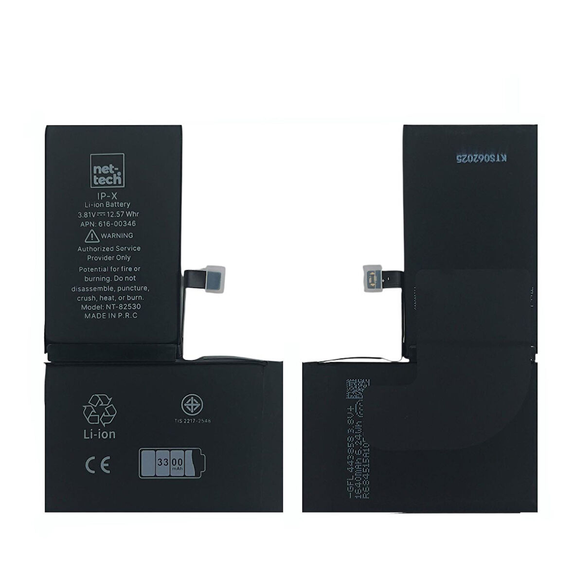 Teknonet Apple iPhone X Uyumlu Nettech NT-2010 3150 mAh Batarya NT-82530