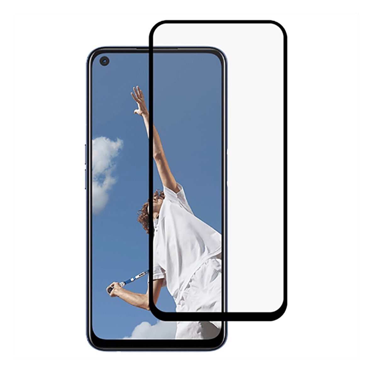 Oppo A92 Uyumlu Ön Koruma Seramik Nano Ekran Koruyucu (Siyah)