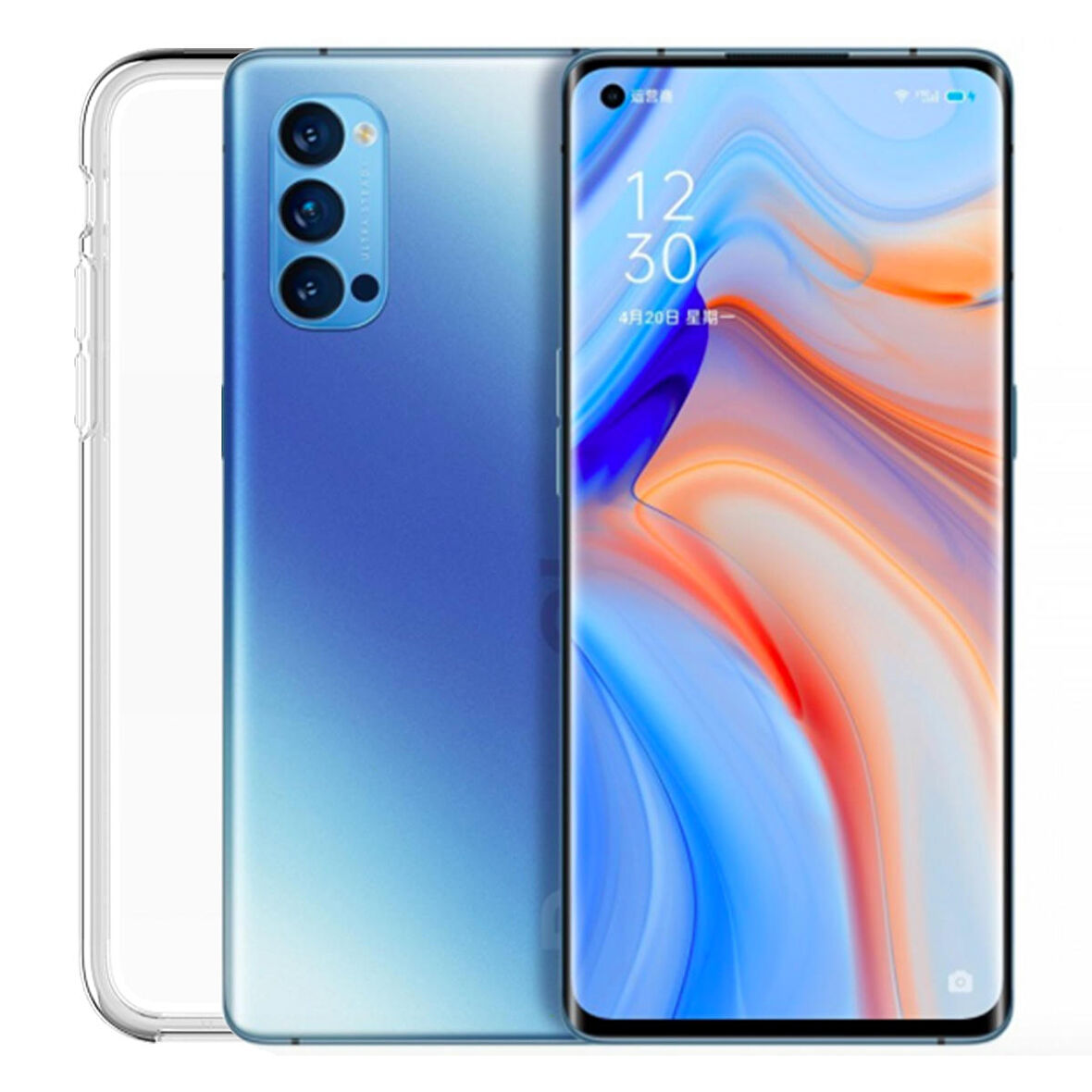 Oppo Reno 4 Lux Seri Kamera Korumalı Şeffaf Kılıf