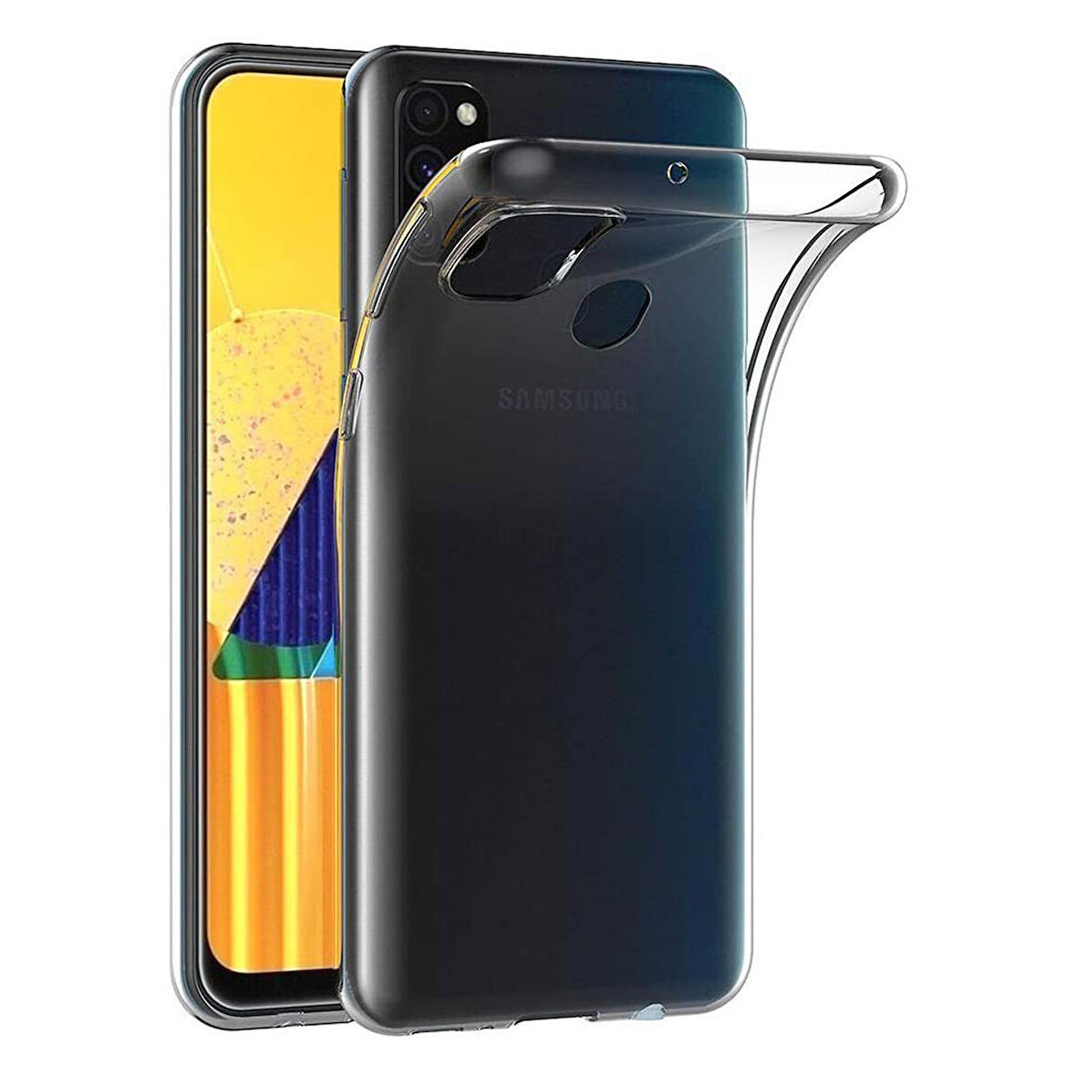 Samsung Galaxy M30S Lux Seri Kamera Korumalı Şeffaf Kılıf