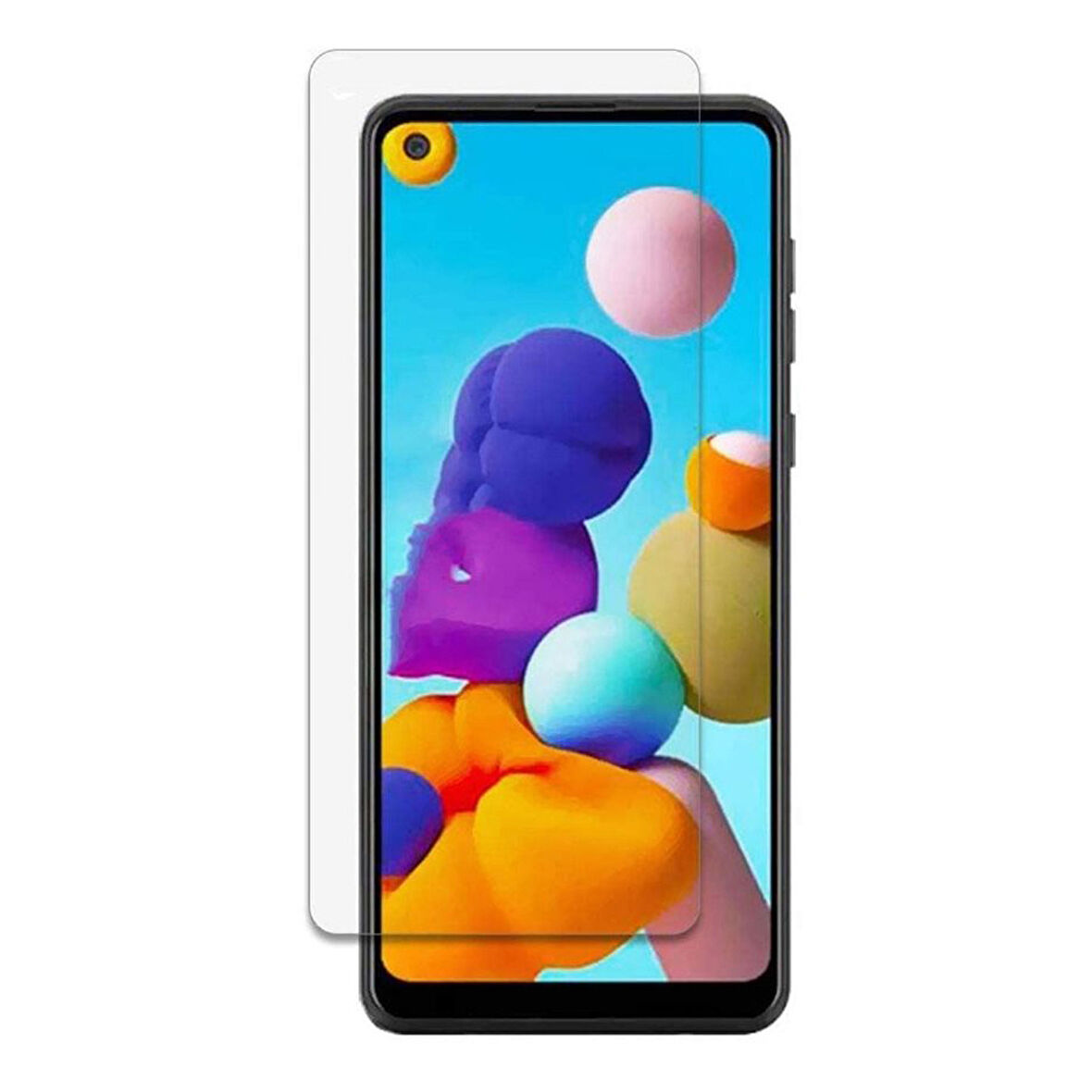 Samsung Galaxy A21 / A21s Uyumlu Şeffaf Temperli Cam Ekran Koruyucu