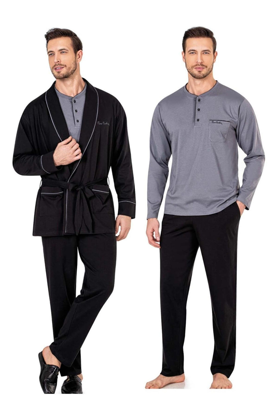 %100 Pamuk Penye Pijama Takım ve Ropdöşambır Çeyizlik Damat Seti