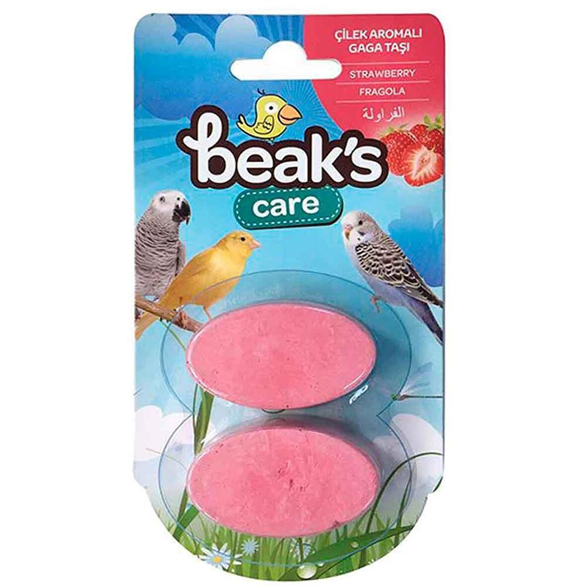 Beaks Çilek Aromalı Gaga Taşı 3,5 cm x 2 adet