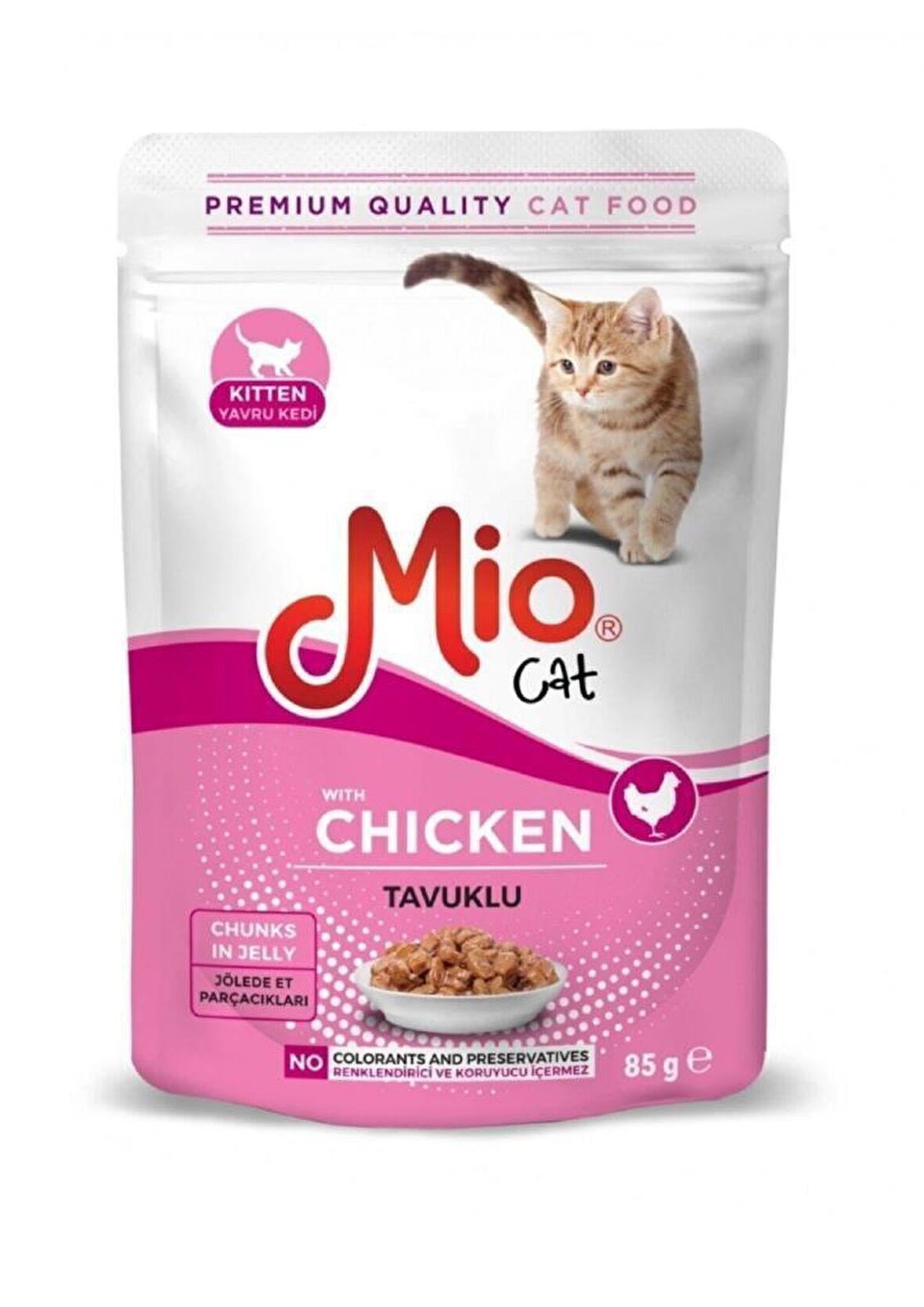 Mio Pouch Tavuk Etli Yavru Kedi Konservesi 85 Gr