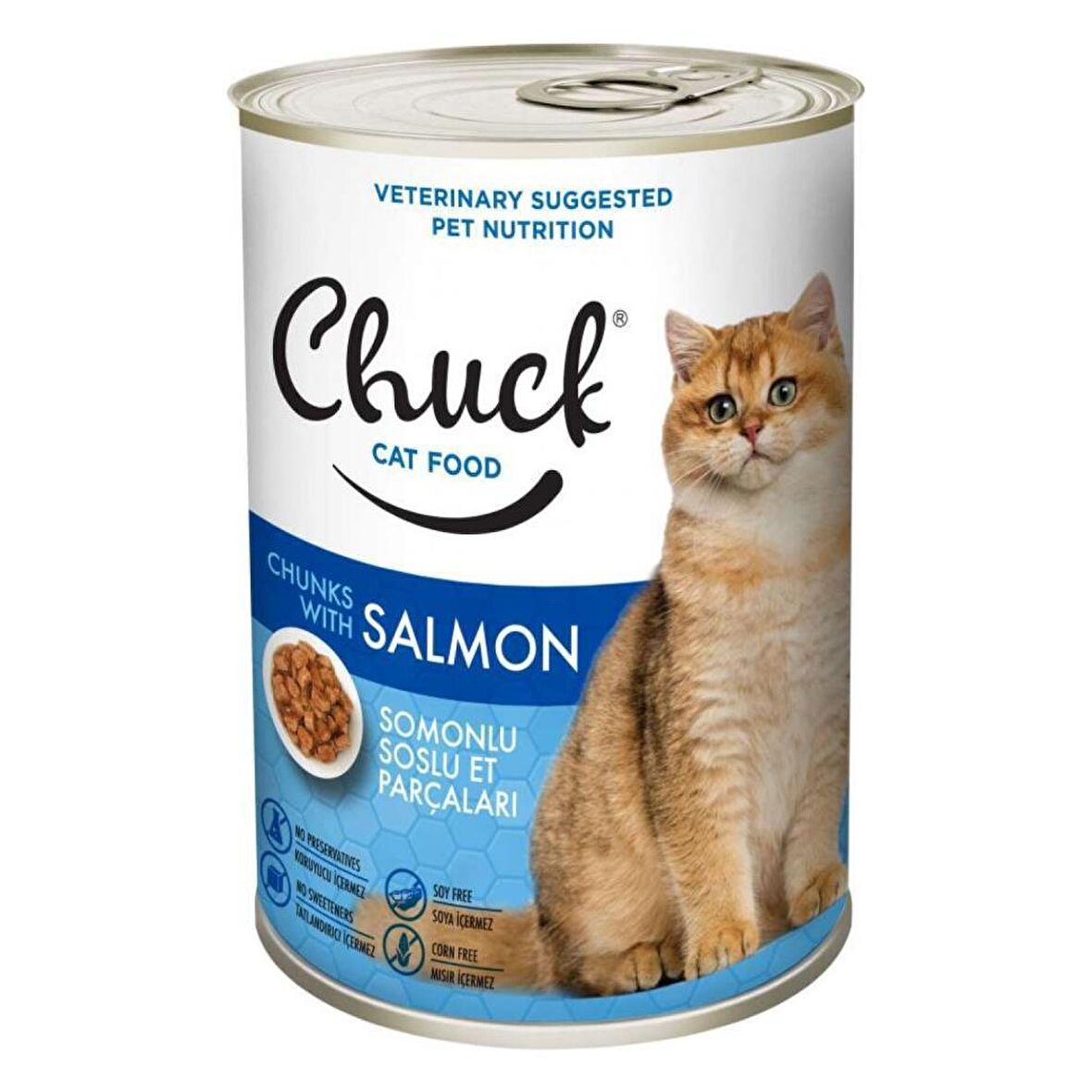 Chuck Somonlu Yetişkin Kedi Maması 400 gr