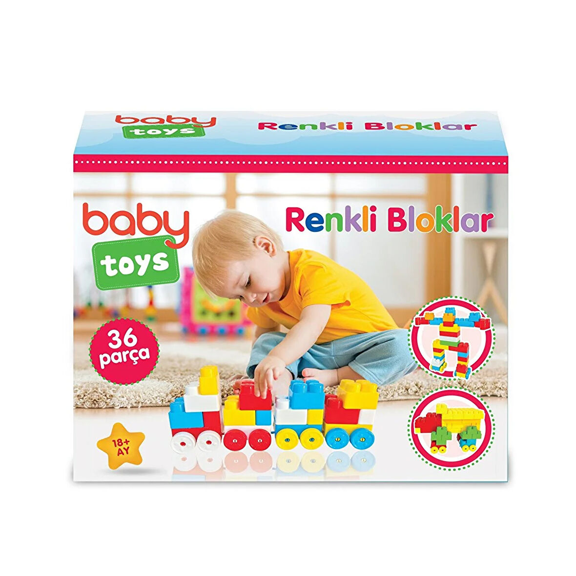 baby toys Renkli Bloklar 36 Parça