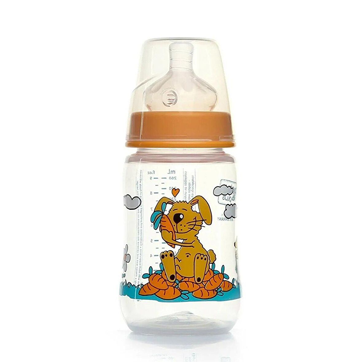 baby plus Desenli Geniş PP Biberon 260 ml