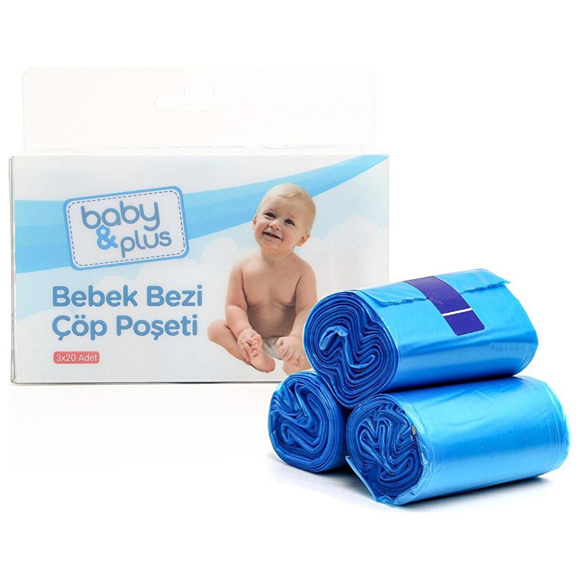 Baby Plus Pratik Bebek Bezi Çöp Poşeti 60'lı