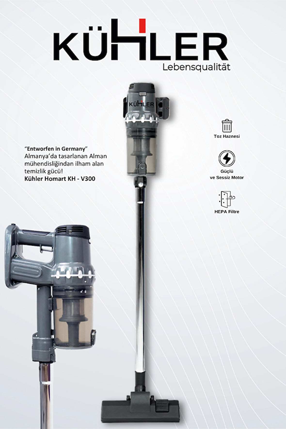 Luster KH-V500 Kablosuz Dikey Şarjlı Süpürge