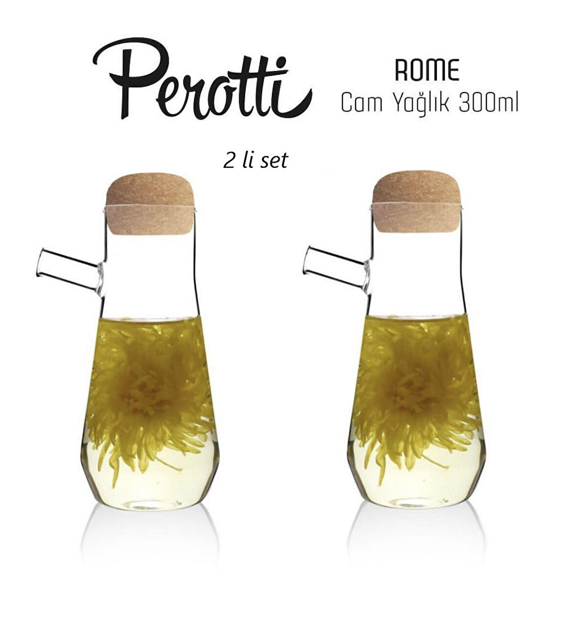 Perotti rome borosilikat cam yağlık - sirkelik 300 ml. 13348