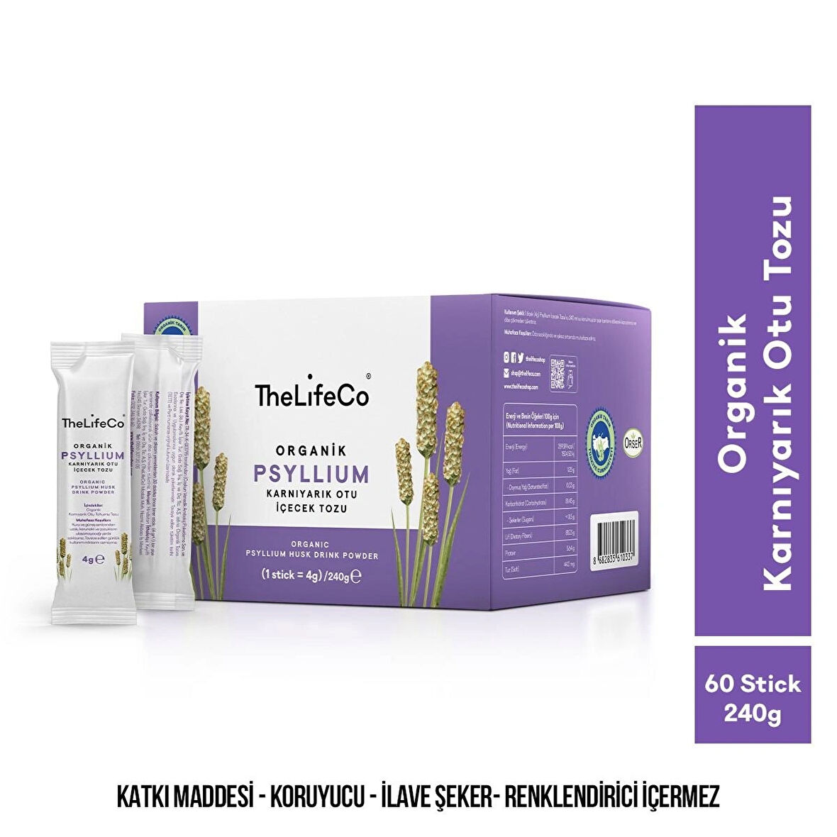 The LifeCo Organik Psyllium İçecek Tozu 250 Gr