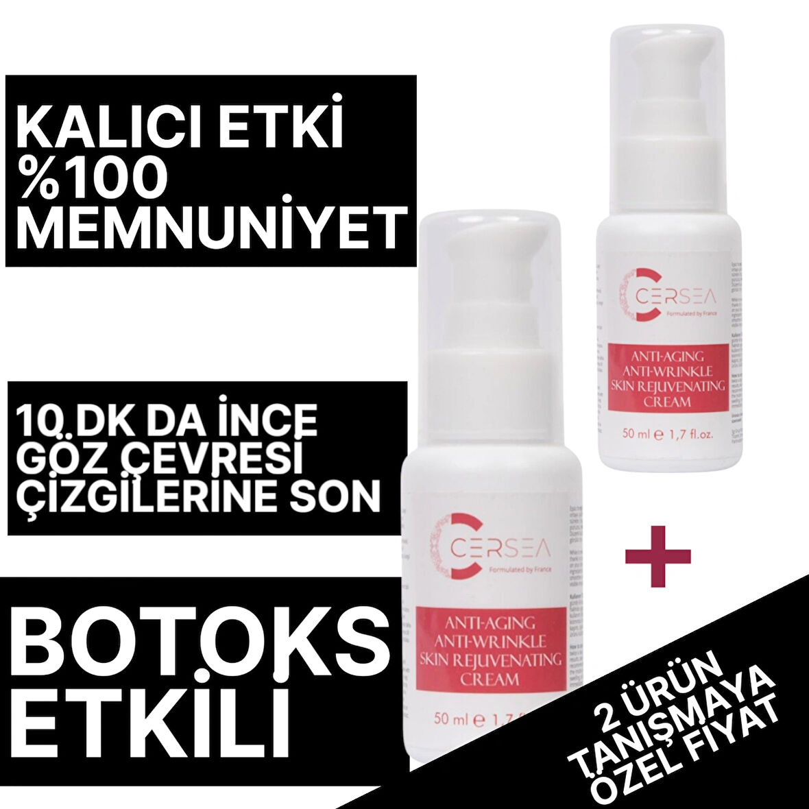 Göz Çevresi Anında Etkili Botoks Krem-50 ML -2 Adet