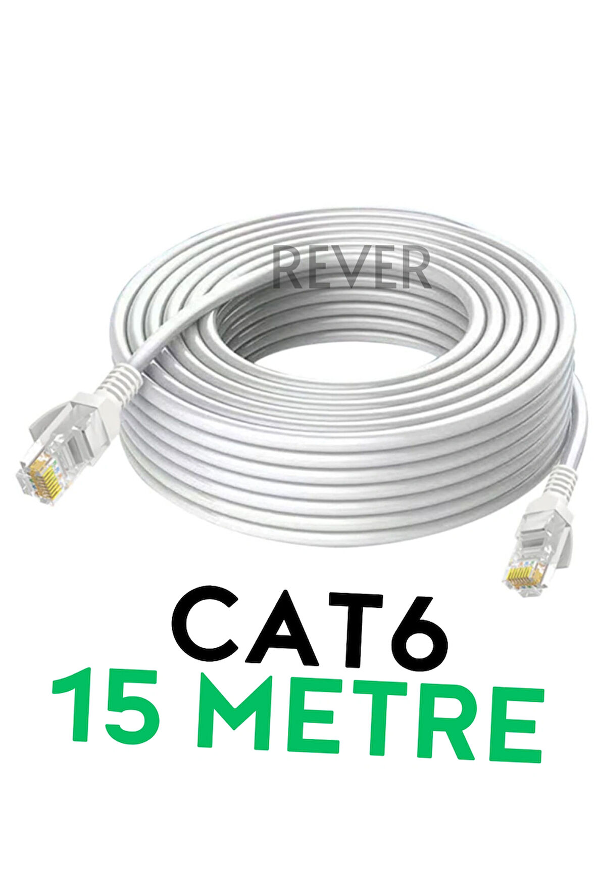 Vetech CAT6 15 Metre Ethernet Kablosu İnternet Kablosu Masaüstü PC Oyuncu Bilgisayar İnternet Kablo