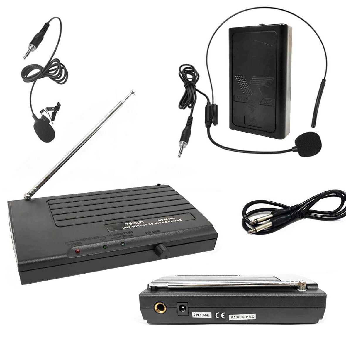 MİKROFON KABLOSUZ 1 KAFA 2 KANAL VHF MİKADO MCW-44A