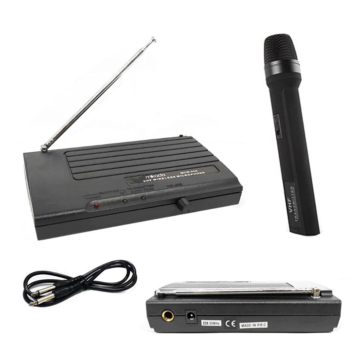 MİKROFON KABLOSUZ 1 EL 2 KANAL VHF MİKADO MCW-44B