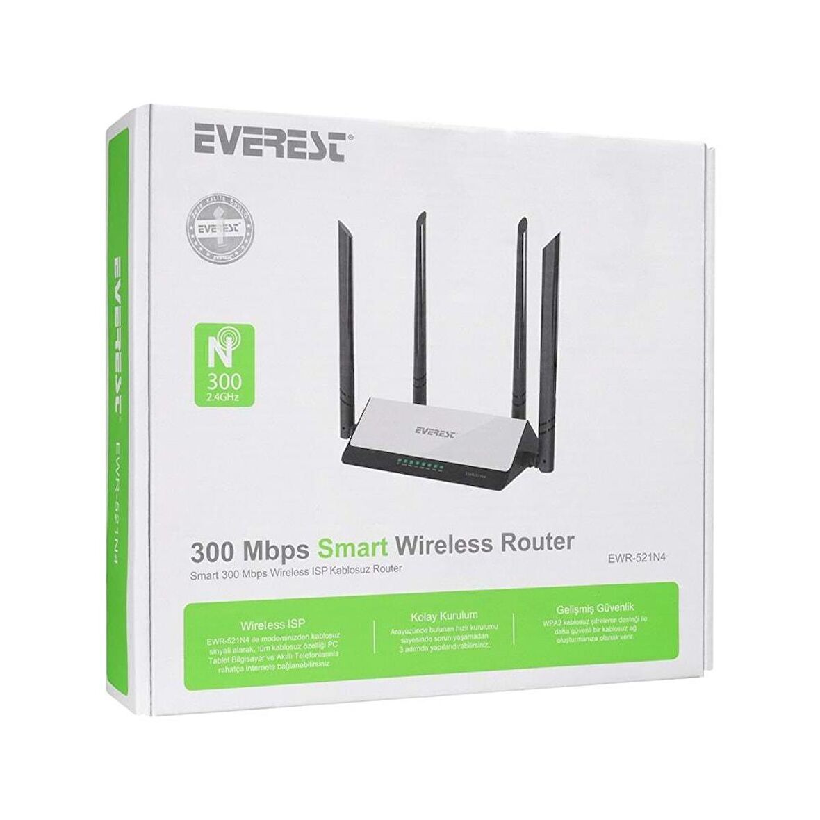 Everest EWR-521N4 4 Antenli Access Point+Bridge Router