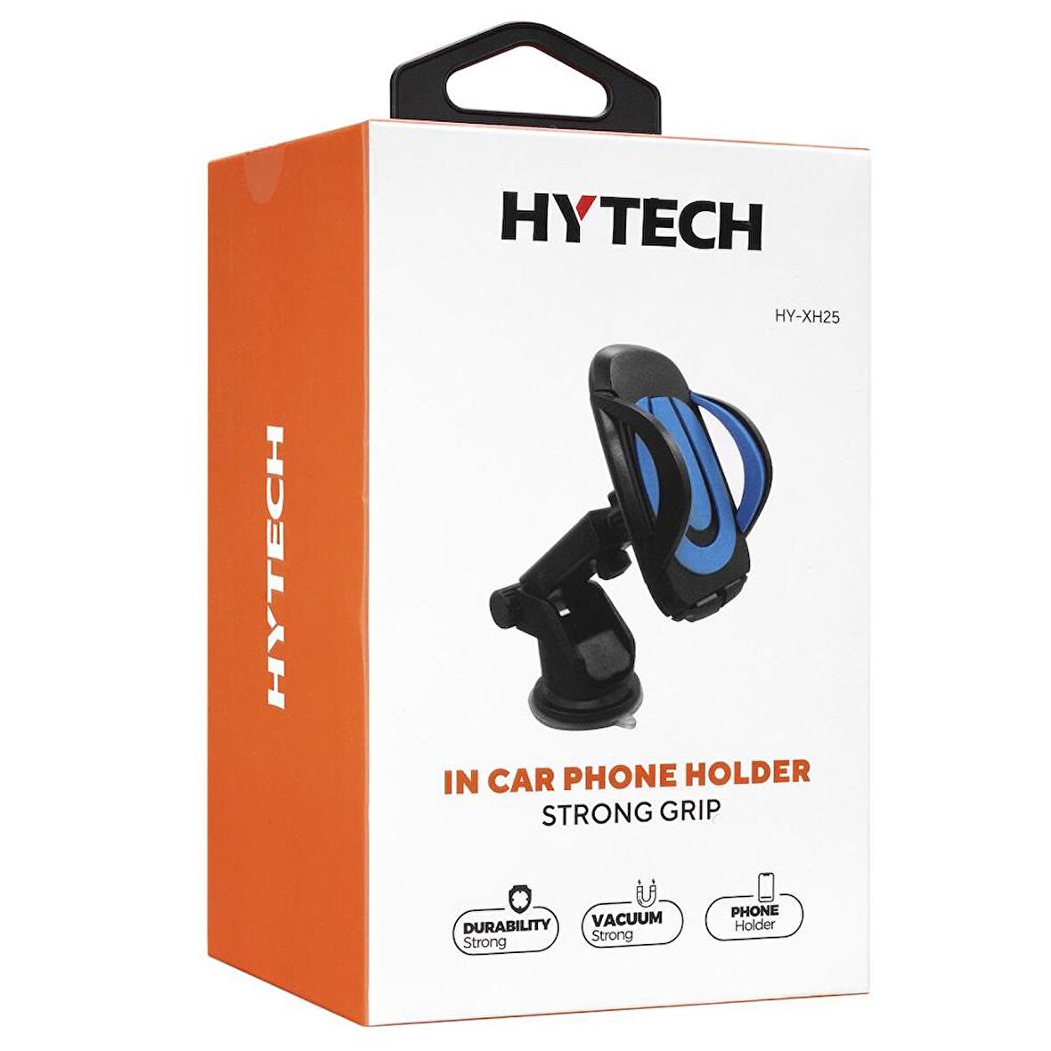 HYTECH HY-XH25 Vantuz + Braketi 360 Derece Siyah-Mavi Telefon Tutucu