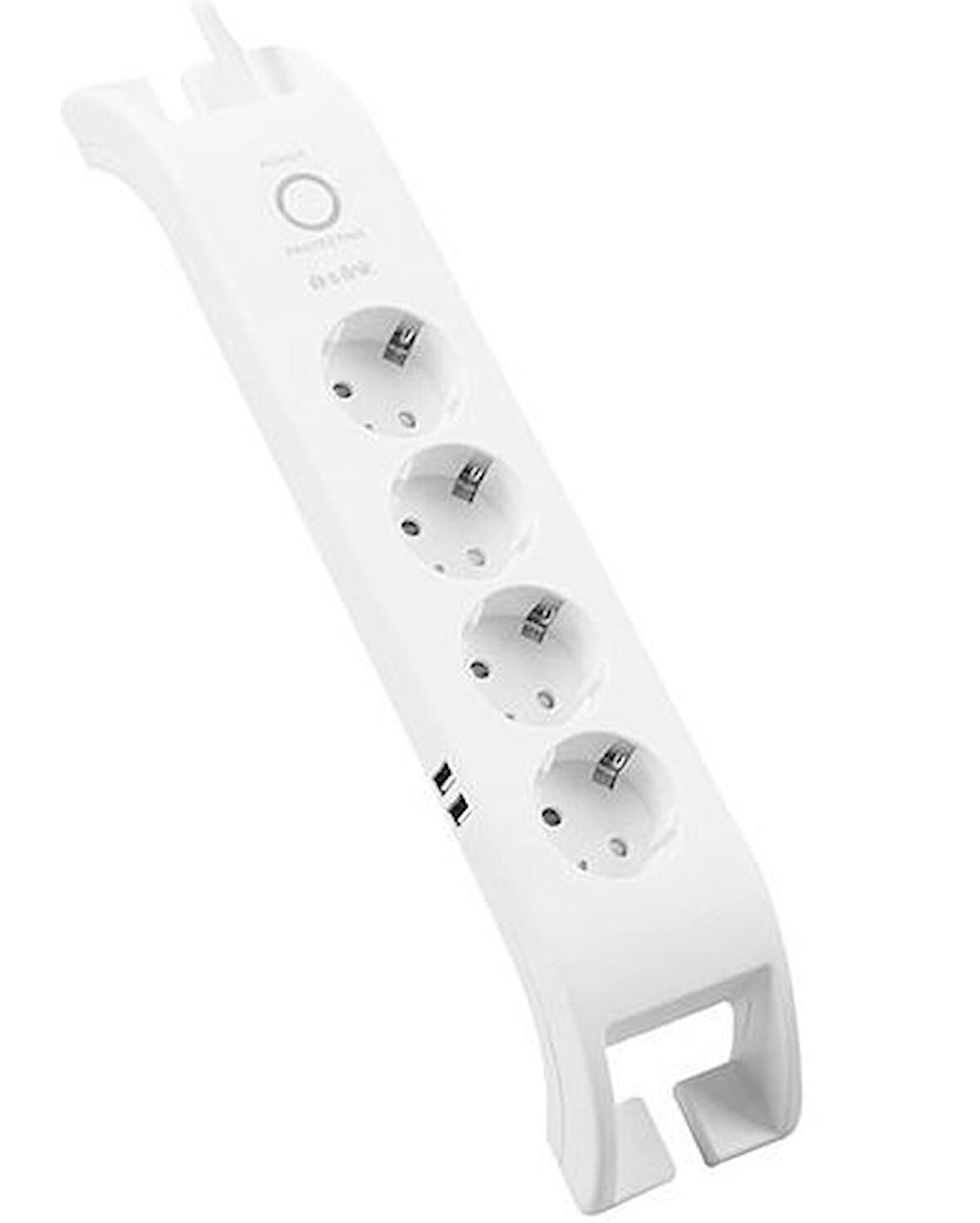 S-LINK SPG3041 4LÜ 2 METRE KABLOLU 900 JOULE 2X2.4 AMPER USBLİ BEYAZ AKIM KORUMALI PRİZ