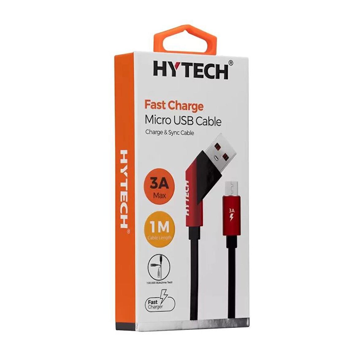 Hytech Hy X215 3A Micro Usb 1M Siyah Data + Sarj Kablosu / Hytech