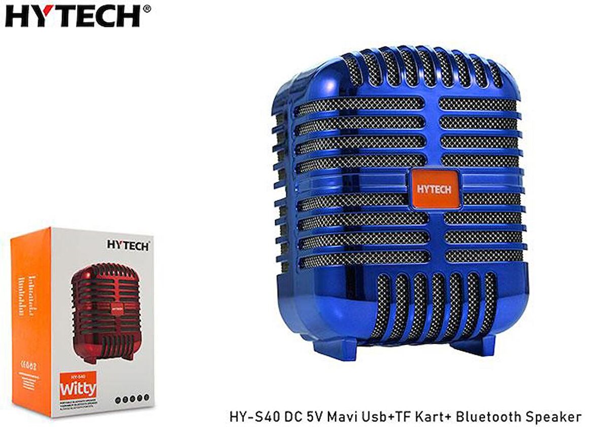 Hytech HY-S40 Mavi Usb+TF Kart DC 5V Bluetooth Speaker