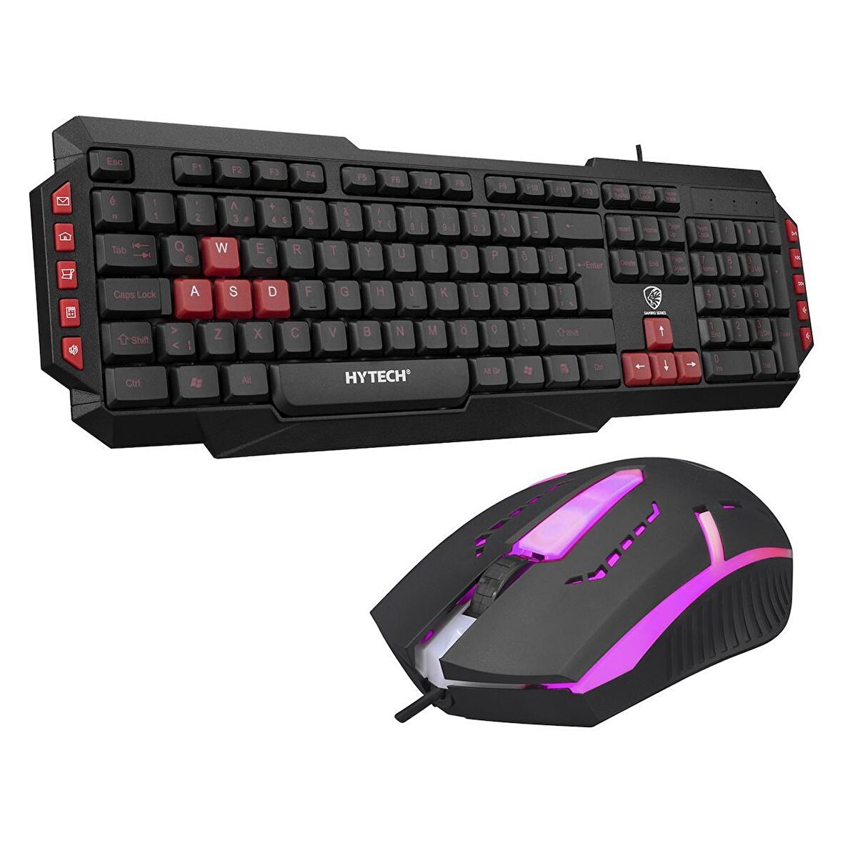 Hytech HKM-58 GAMY PLUS Kırmızı Tuşlu Q Gaming Klavye + Mouse Set