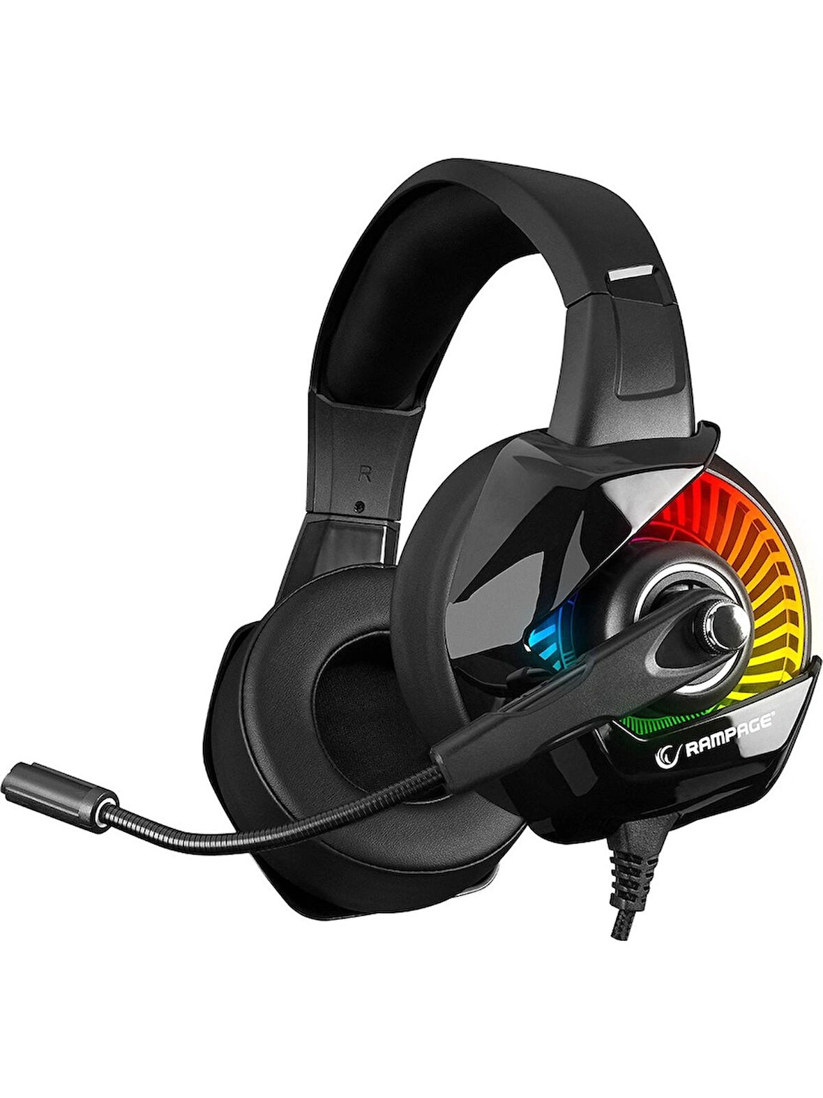 Rampage RM-K66 TYPHOON Siyah USB 7.1 Version RGB Ledli Gaming Oyuncu Mikrofonlu Kulaklık(OUTLET)