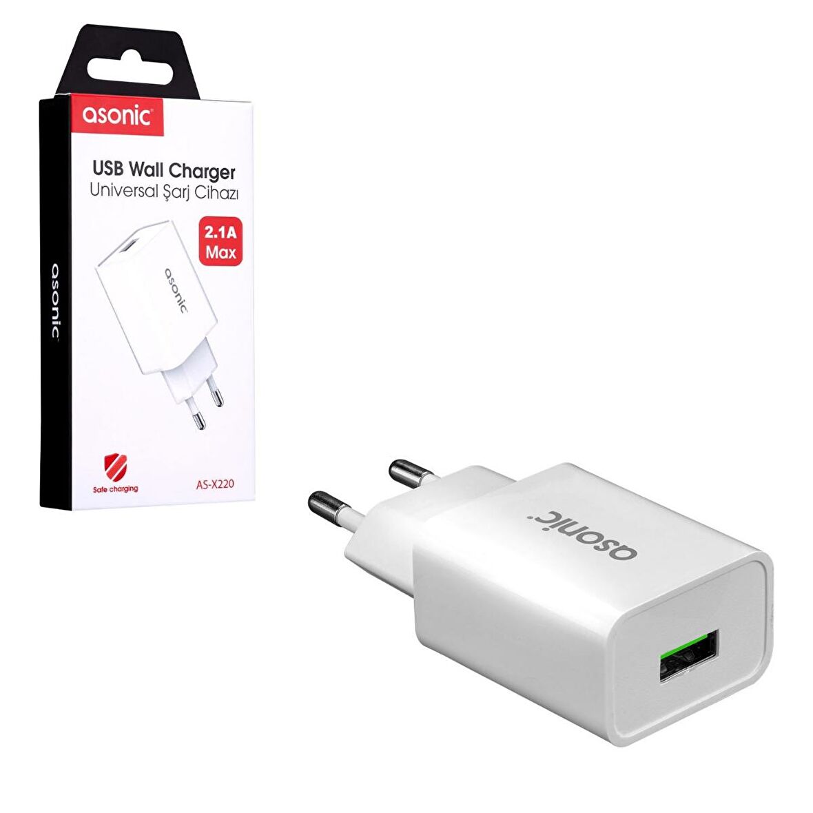 Asonic AS-X220 Hızlı Şarj Aleti Beyaz