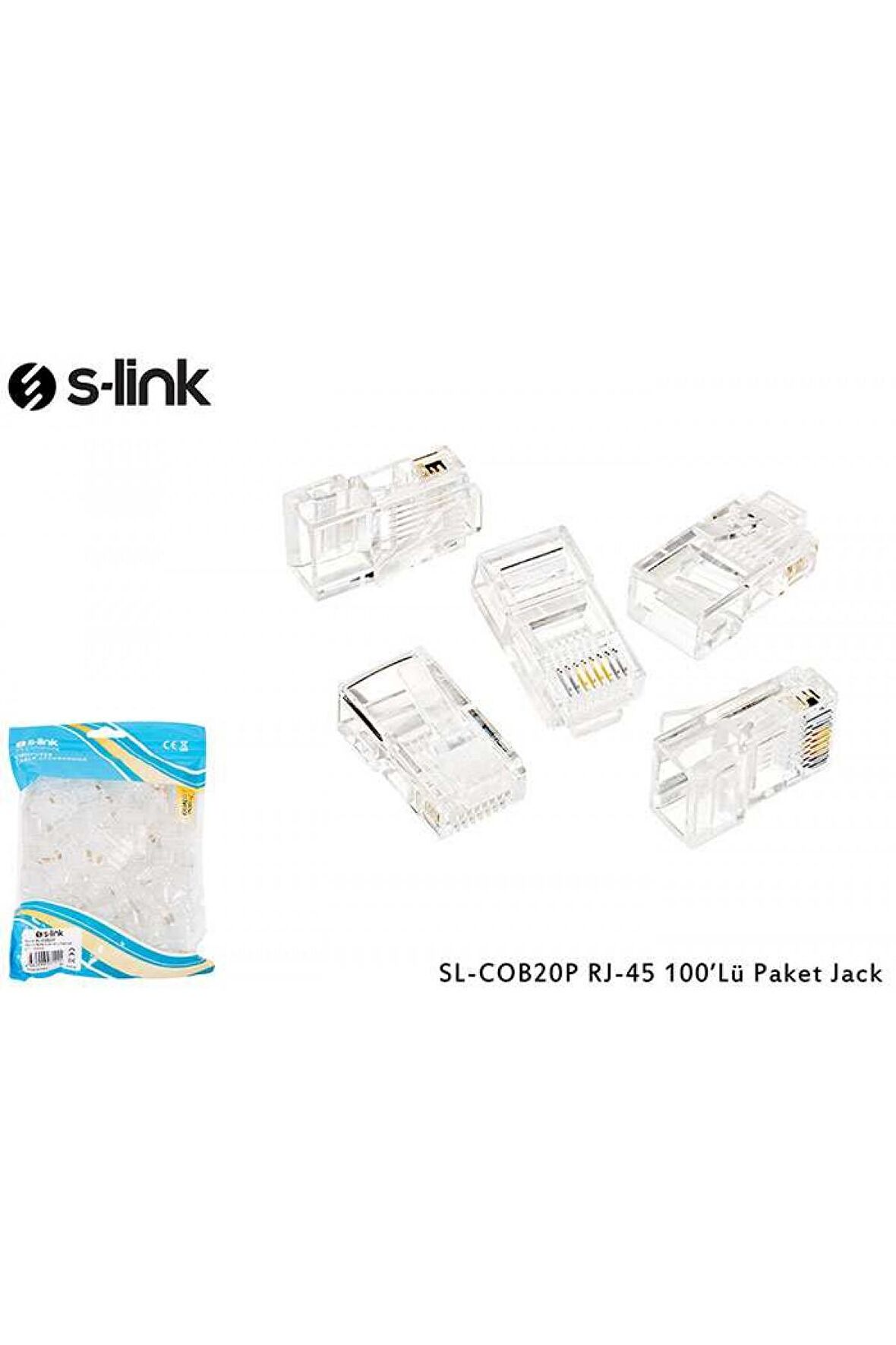 S-link SL-COB26P RJ-45 100 Lü Paket Jack FTP Yeni Nesil