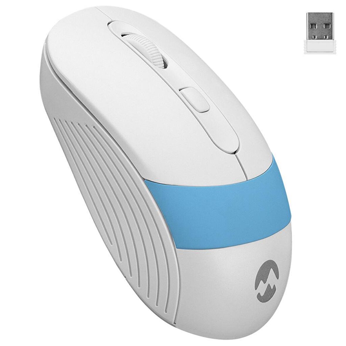 Everest SM-18 Usb Beyaz-Mavi 2.4Ghz Optik Kablosuz Mouse