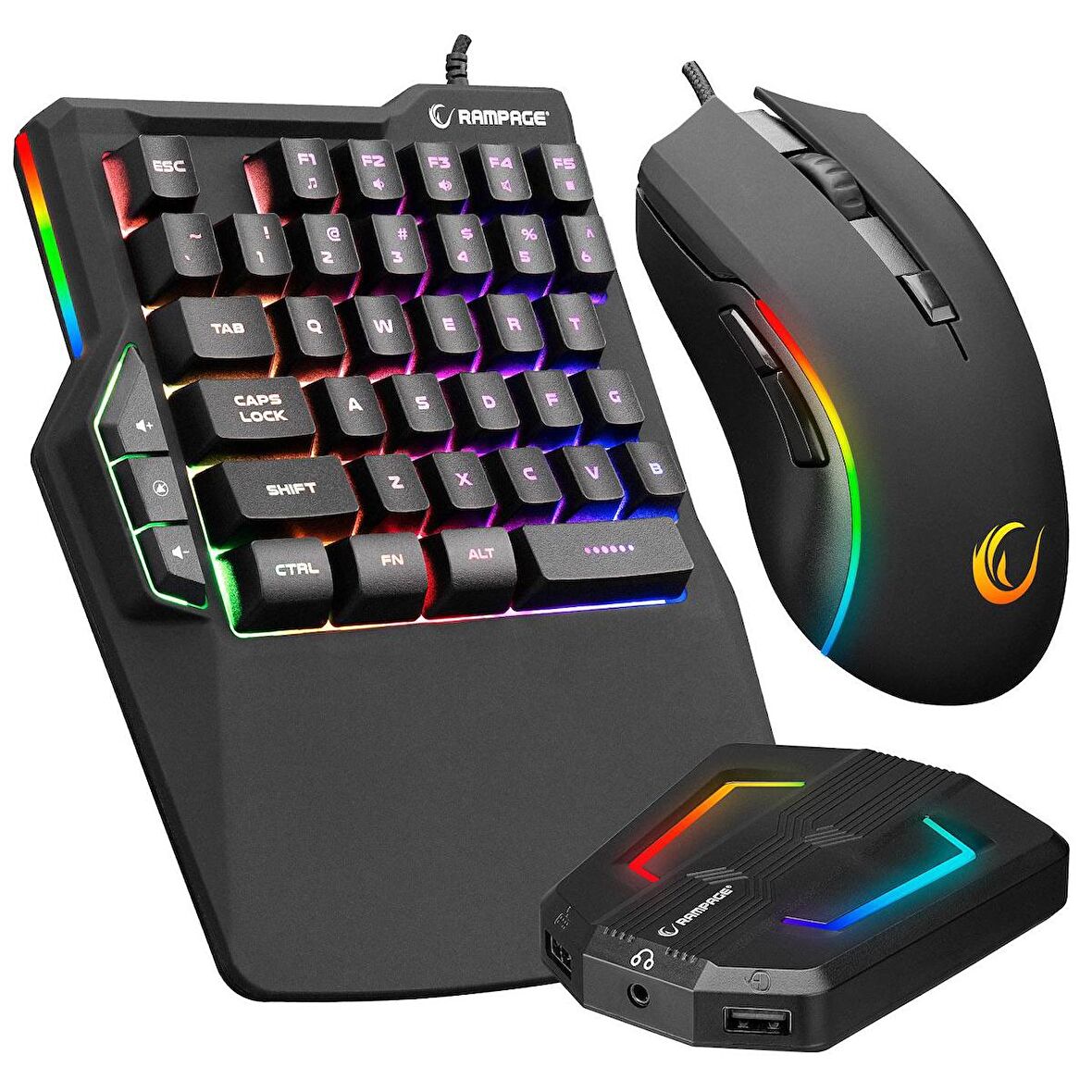 Rampage KM-R92 CHEAT-X Usb Mini Klavye+Mouse+Switch Combo Gaming Oyuncu Klavye Mouse Set