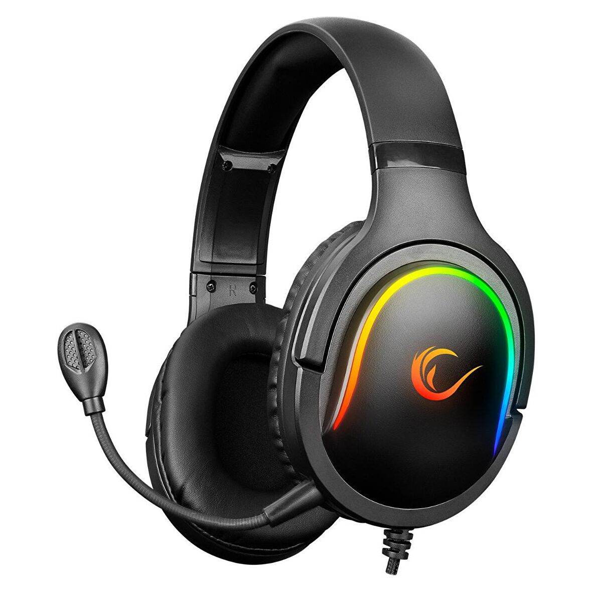 Rampage Miracle X6 Siyah RGB Led USB ve 3.5mm Mikrofonlu Oyuncu Kulaklığı