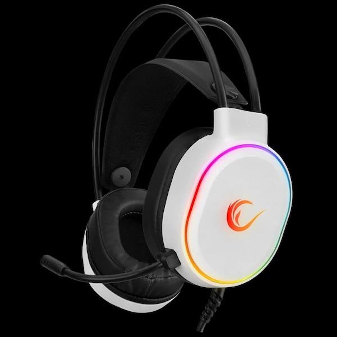 Rampage Rogue Beyaz Usb 7.1 Surround Rgb Ledli Gaming Oyuncu Mikrofonlu Kulaklık