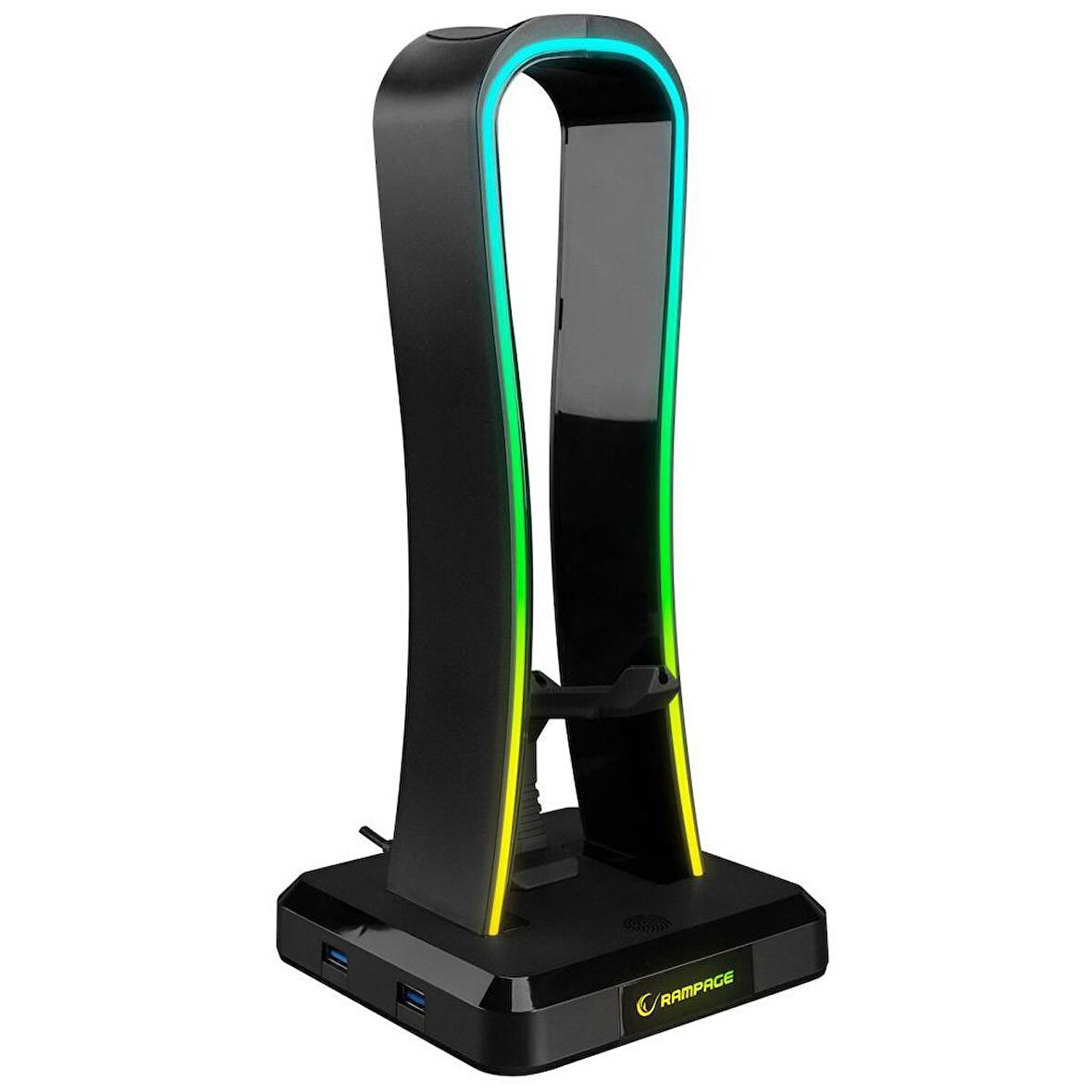 Rampage RM-H77 X-Base Kulaklık için Stand RGB Işıklı 4xUsb Port Stand 