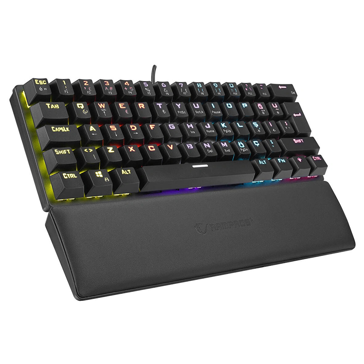 Rampage ALLY K11 Siyah Rainbow Q Bilek Destekli Blue Switch Gaming Oyuncu Klavye