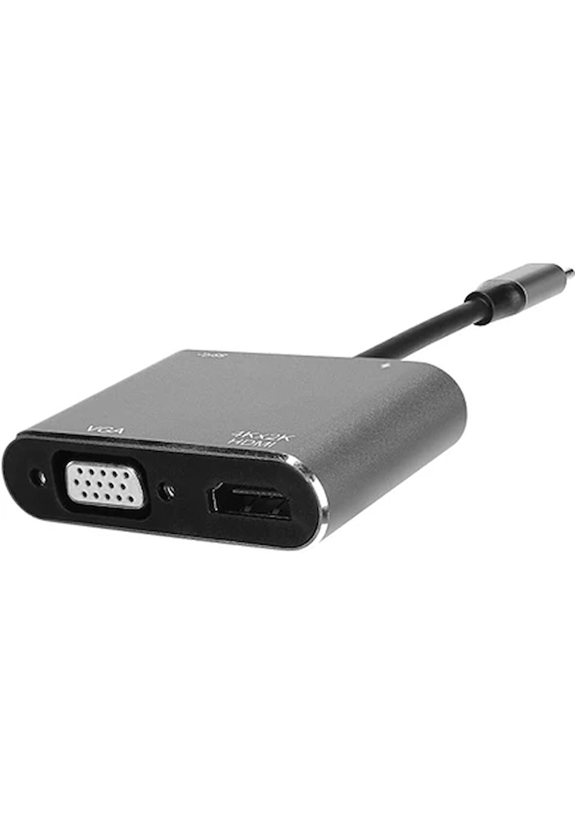 Hytech Destekli 4k Usb-C - Hdtv + Vga + Usb - Tip C Adaptör 4'ü 1 Arada Hy-Usbc22