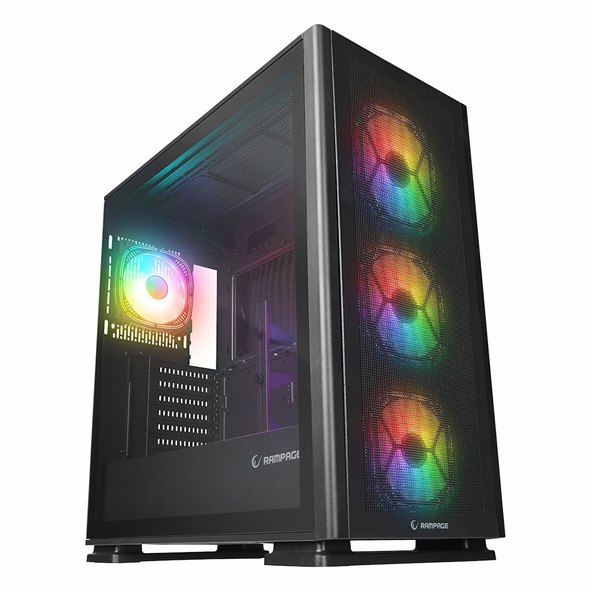 Rampage Vanguard V2 Black USB 3.2 RGB eATX Mid Tower Siyah Kasa