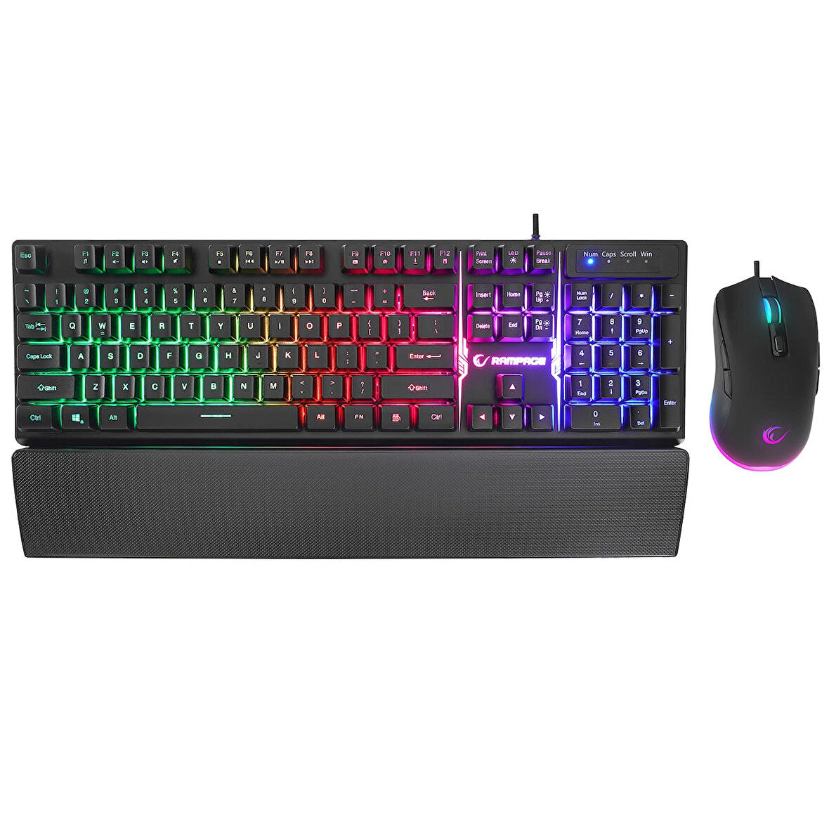  Rampage KM-RX7 Fortuna Rainbow US Q 6400 DPI Klavye Mouse Set