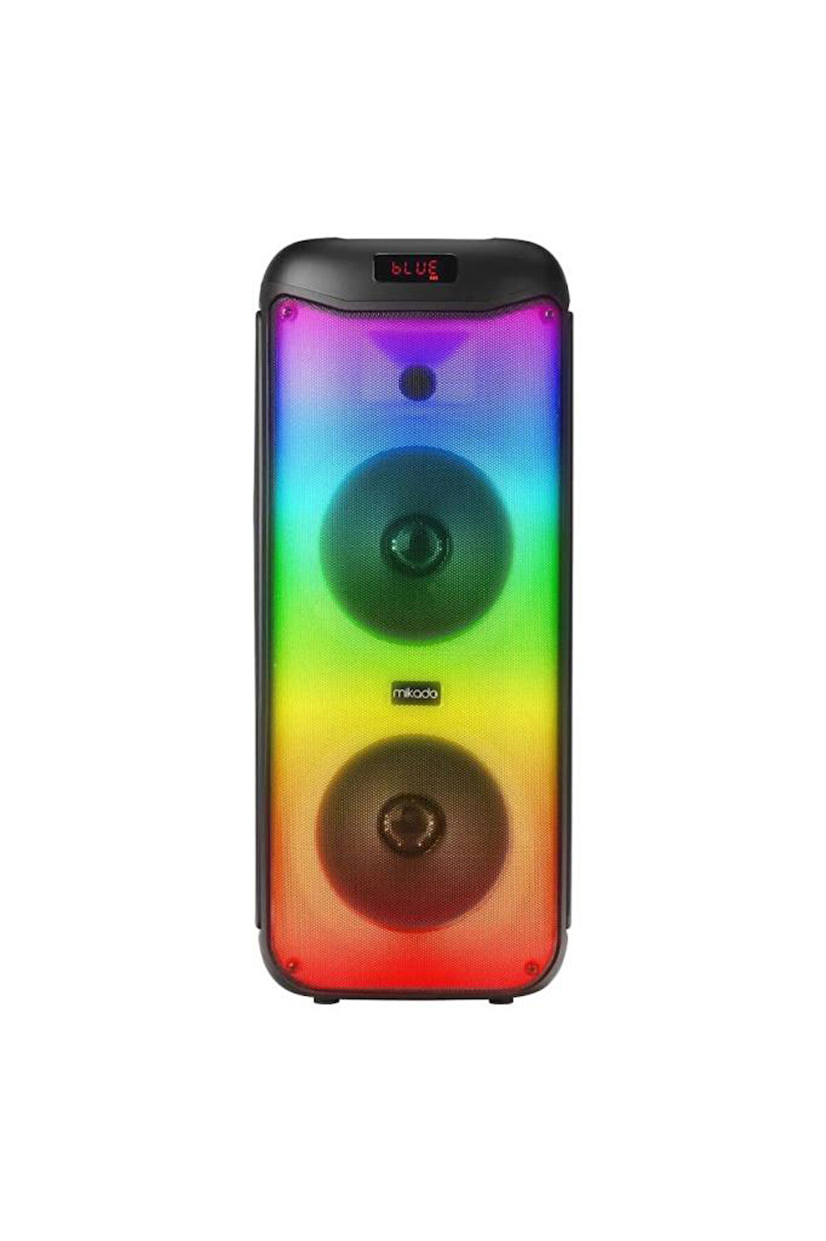 Mikado 40W TWS FMli RGB Işıklı Kablosuz Mikrofonlu Kule Bluetooth Hoparlör